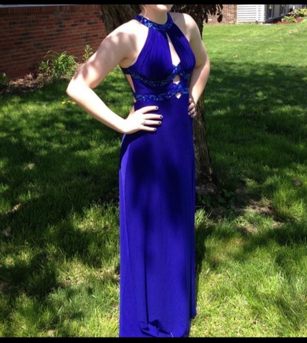 Open back blue - deb, dress