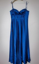 Navy Satin Debs Dress with